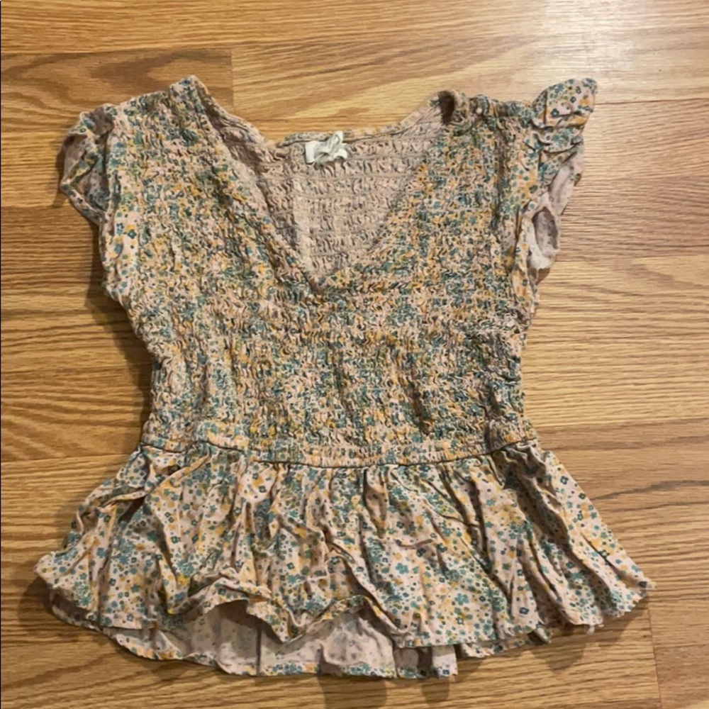 Floral V-Neck Blouse